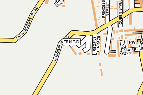 TR19 7JD map - OS OpenMap – Local (Ordnance Survey)