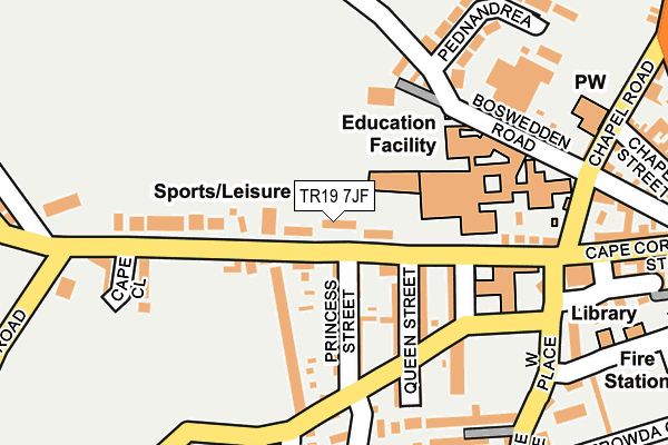 TR19 7JF map - OS OpenMap – Local (Ordnance Survey)