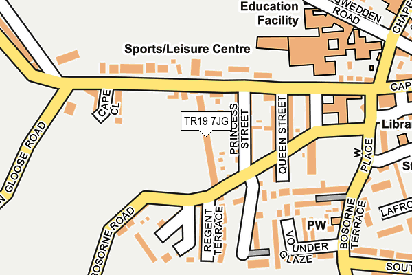 TR19 7JG map - OS OpenMap – Local (Ordnance Survey)
