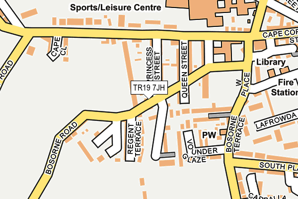 TR19 7JH map - OS OpenMap – Local (Ordnance Survey)