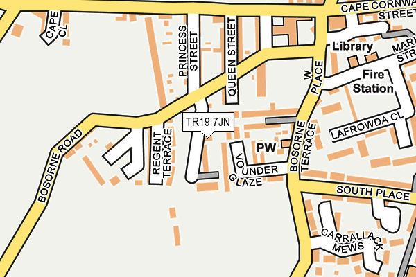 TR19 7JN map - OS OpenMap – Local (Ordnance Survey)