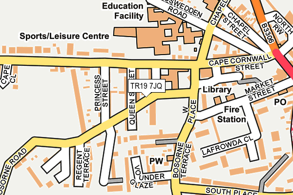 TR19 7JQ map - OS OpenMap – Local (Ordnance Survey)