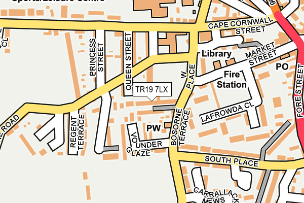 TR19 7LX map - OS OpenMap – Local (Ordnance Survey)