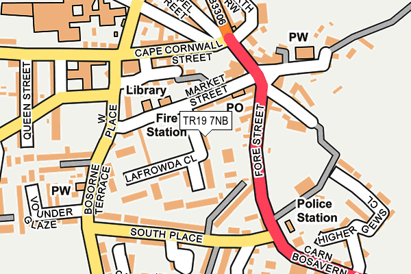 TR19 7NB map - OS OpenMap – Local (Ordnance Survey)