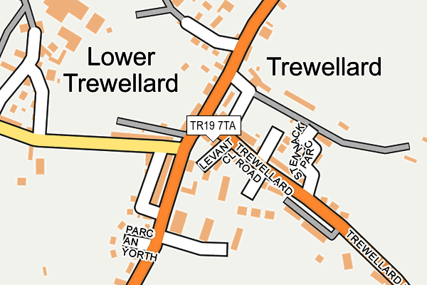 TR19 7TA map - OS OpenMap – Local (Ordnance Survey)