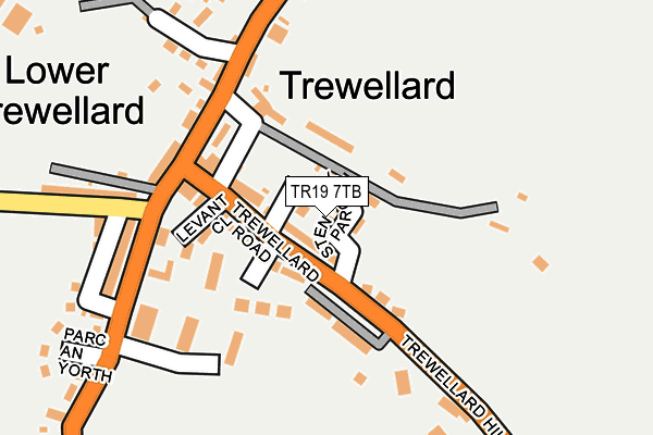 TR19 7TB map - OS OpenMap – Local (Ordnance Survey)