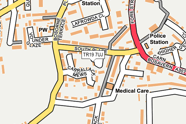 TR19 7UJ map - OS OpenMap – Local (Ordnance Survey)