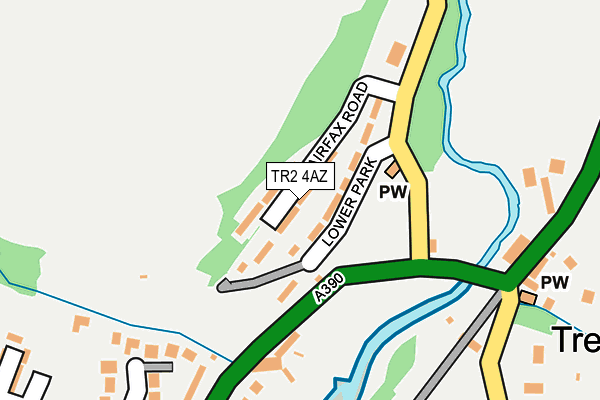 TR2 4AZ map - OS OpenMap – Local (Ordnance Survey)
