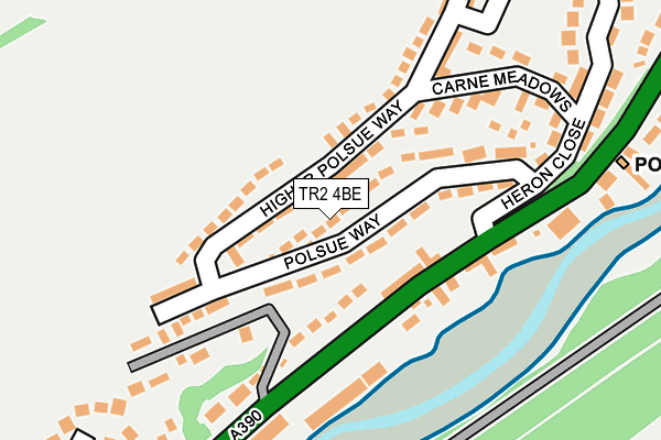 TR2 4BE map - OS OpenMap – Local (Ordnance Survey)