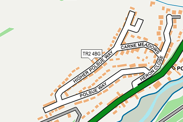 TR2 4BG map - OS OpenMap – Local (Ordnance Survey)