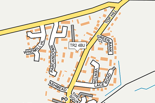 TR2 4BU map - OS OpenMap – Local (Ordnance Survey)
