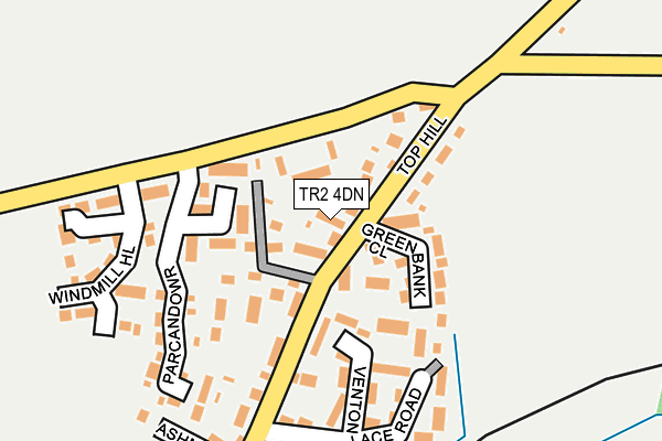 TR2 4DN map - OS OpenMap – Local (Ordnance Survey)