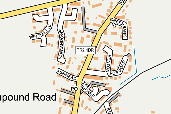 TR2 4DR map - OS OpenMap – Local (Ordnance Survey)