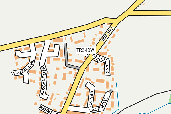TR2 4DW map - OS OpenMap – Local (Ordnance Survey)