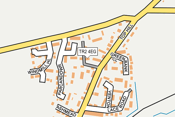 TR2 4EG map - OS OpenMap – Local (Ordnance Survey)