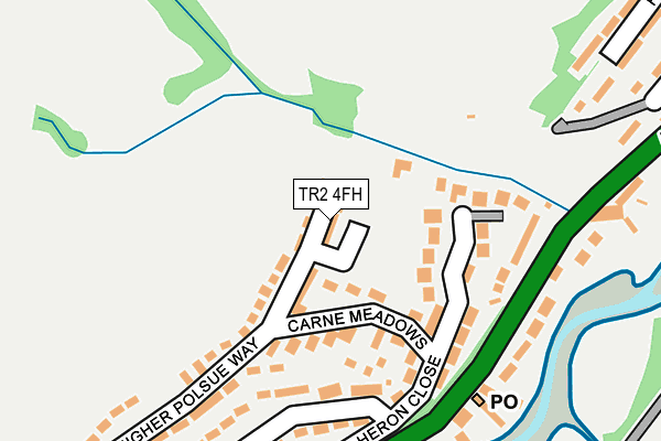 TR2 4FH map - OS OpenMap – Local (Ordnance Survey)
