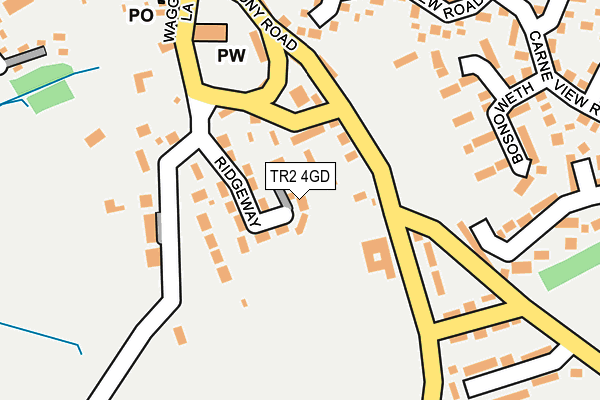 TR2 4GD map - OS OpenMap – Local (Ordnance Survey)