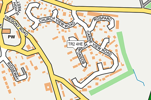 TR2 4HE map - OS OpenMap – Local (Ordnance Survey)
