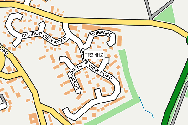 TR2 4HZ map - OS OpenMap – Local (Ordnance Survey)