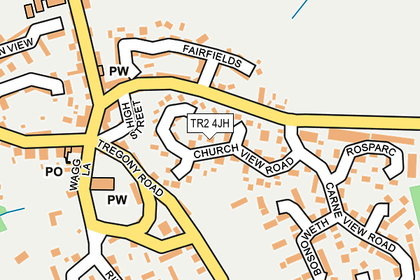 TR2 4JH map - OS OpenMap – Local (Ordnance Survey)