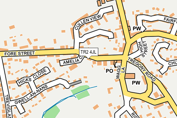 TR2 4JL map - OS OpenMap – Local (Ordnance Survey)