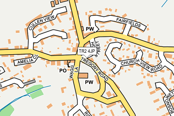 TR2 4JP map - OS OpenMap – Local (Ordnance Survey)