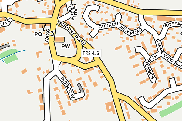 TR2 4JS map - OS OpenMap – Local (Ordnance Survey)