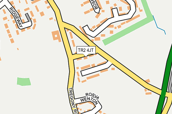 TR2 4JT map - OS OpenMap – Local (Ordnance Survey)