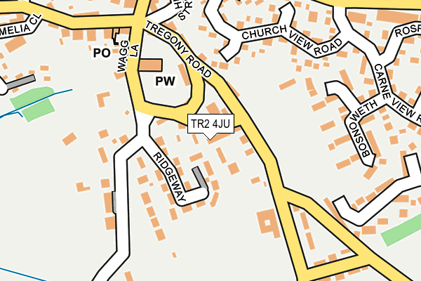 TR2 4JU map - OS OpenMap – Local (Ordnance Survey)