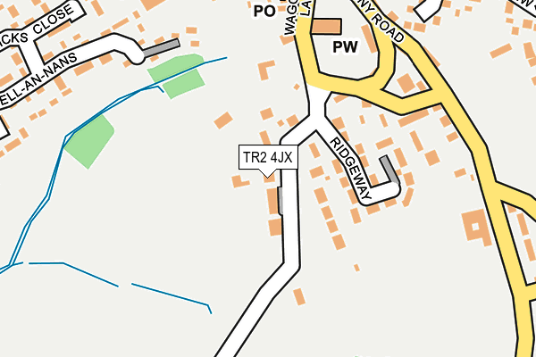 TR2 4JX map - OS OpenMap – Local (Ordnance Survey)