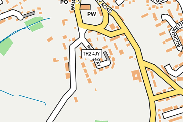 TR2 4JY map - OS OpenMap – Local (Ordnance Survey)
