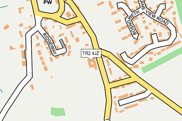 TR2 4JZ map - OS OpenMap – Local (Ordnance Survey)