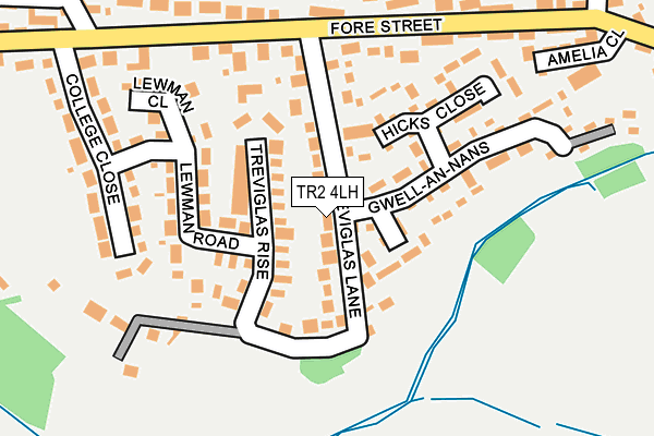 TR2 4LH map - OS OpenMap – Local (Ordnance Survey)