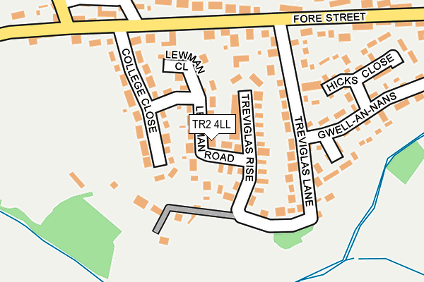 TR2 4LL map - OS OpenMap – Local (Ordnance Survey)
