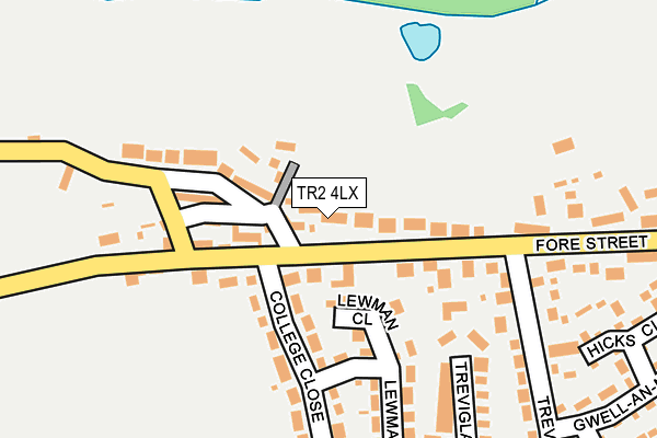 TR2 4LX map - OS OpenMap – Local (Ordnance Survey)