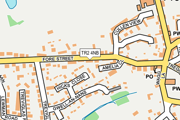 TR2 4NB map - OS OpenMap – Local (Ordnance Survey)
