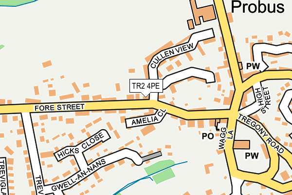 TR2 4PE map - OS OpenMap – Local (Ordnance Survey)