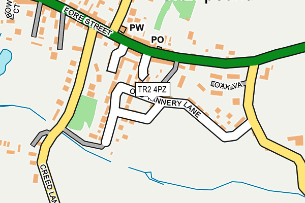 TR2 4PZ map - OS OpenMap – Local (Ordnance Survey)