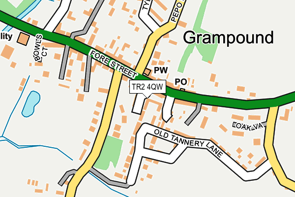 TR2 4QW map - OS OpenMap – Local (Ordnance Survey)