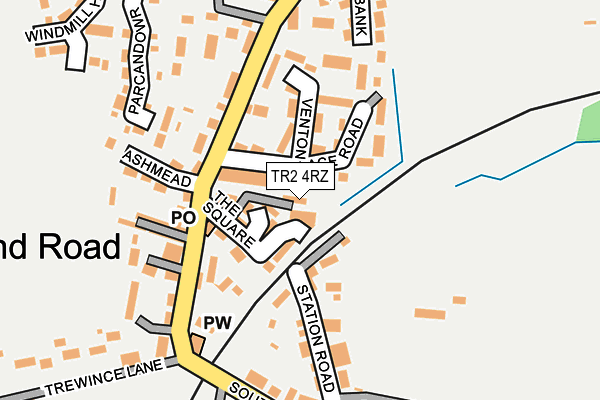 TR2 4RZ map - OS OpenMap – Local (Ordnance Survey)