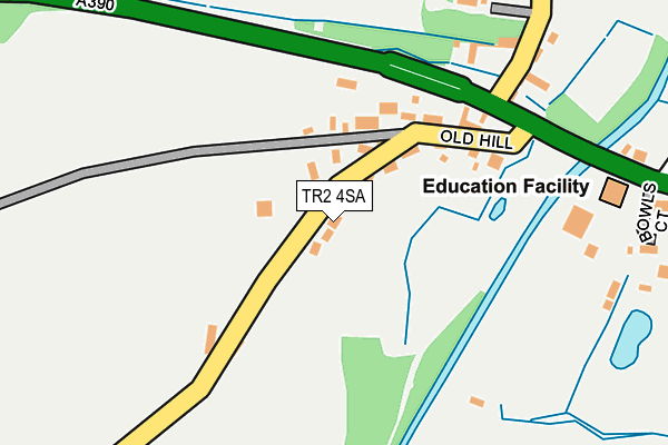 TR2 4SA map - OS OpenMap – Local (Ordnance Survey)