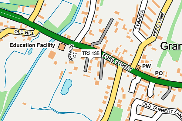 TR2 4SB map - OS OpenMap – Local (Ordnance Survey)