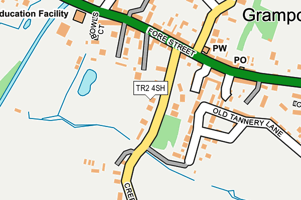 TR2 4SH map - OS OpenMap – Local (Ordnance Survey)