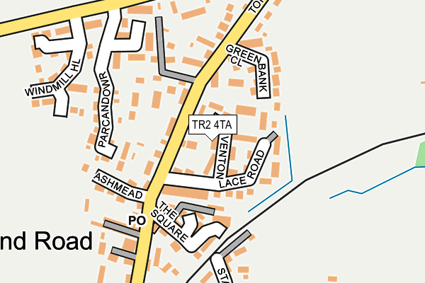 TR2 4TA map - OS OpenMap – Local (Ordnance Survey)