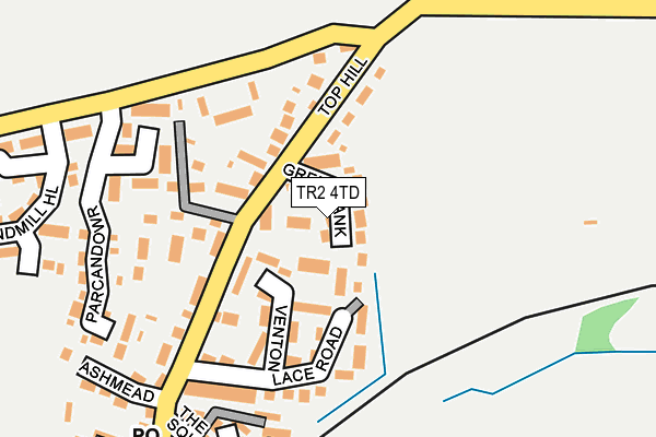 TR2 4TD map - OS OpenMap – Local (Ordnance Survey)