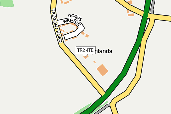 TR2 4TE map - OS OpenMap – Local (Ordnance Survey)