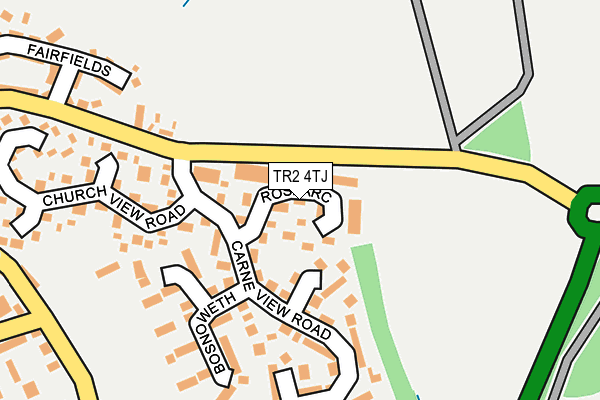 TR2 4TJ map - OS OpenMap – Local (Ordnance Survey)