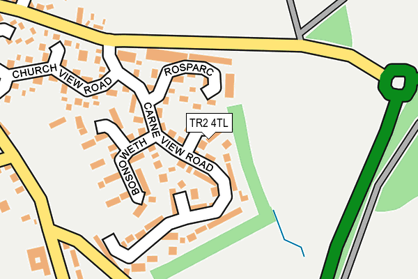 TR2 4TL map - OS OpenMap – Local (Ordnance Survey)