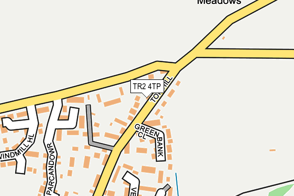 TR2 4TP map - OS OpenMap – Local (Ordnance Survey)
