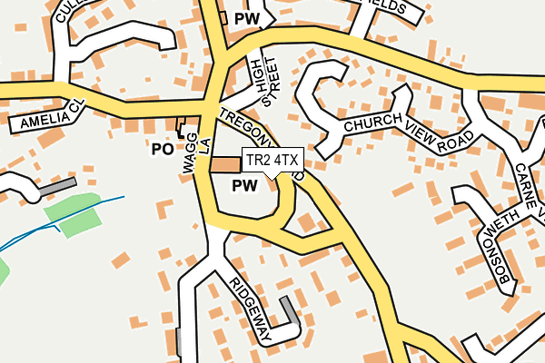 TR2 4TX map - OS OpenMap – Local (Ordnance Survey)